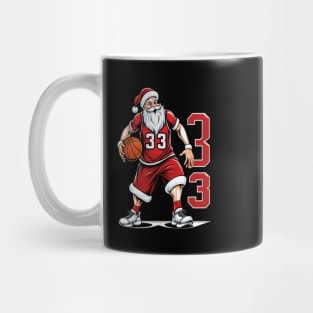 Santa Slam Dunk, Merry Christmas Gift, Basketball Gift Mug